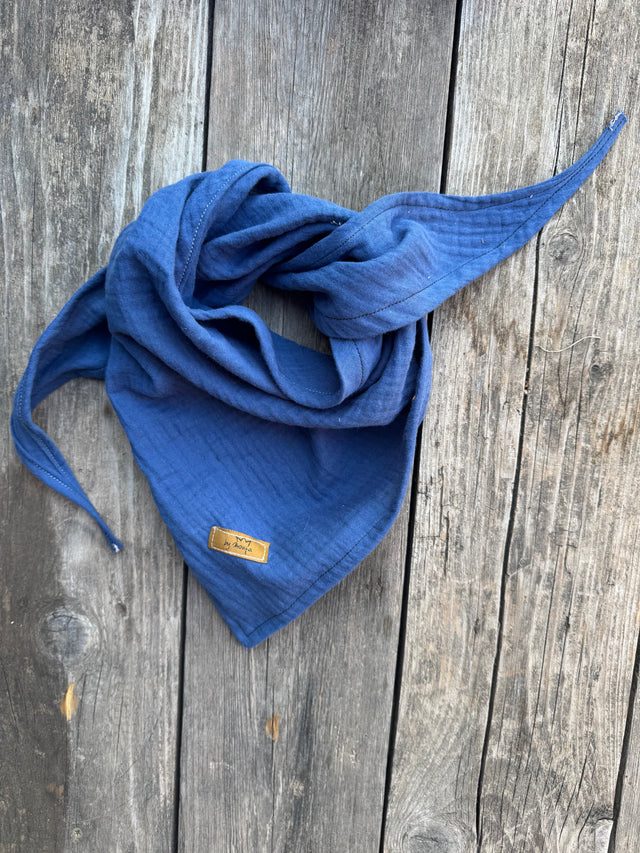 Dreieckstuch MUSSELIN Blau