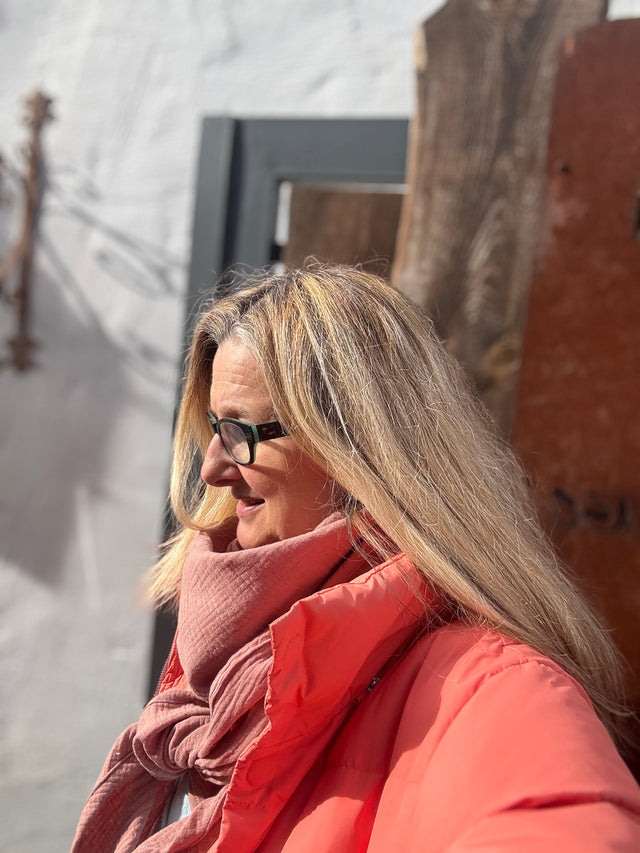 Dreieckstuch XL MUSSELIN dusty Blush