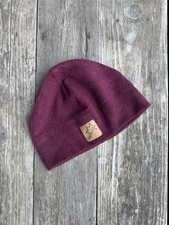 Beanie Mütze MERINO Bordeaux für Erwachsene