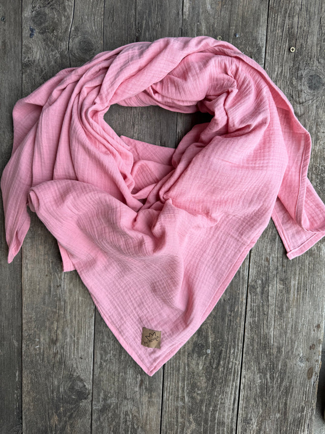 Dreieckstuch XXL MUSSELIN Blush
