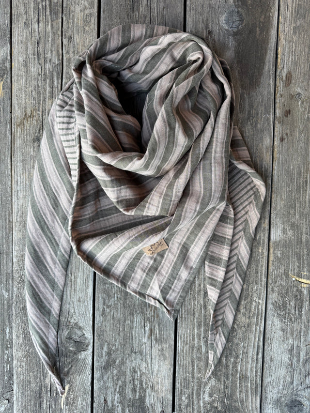 Dreieckstuch XL Musselin  Streifen