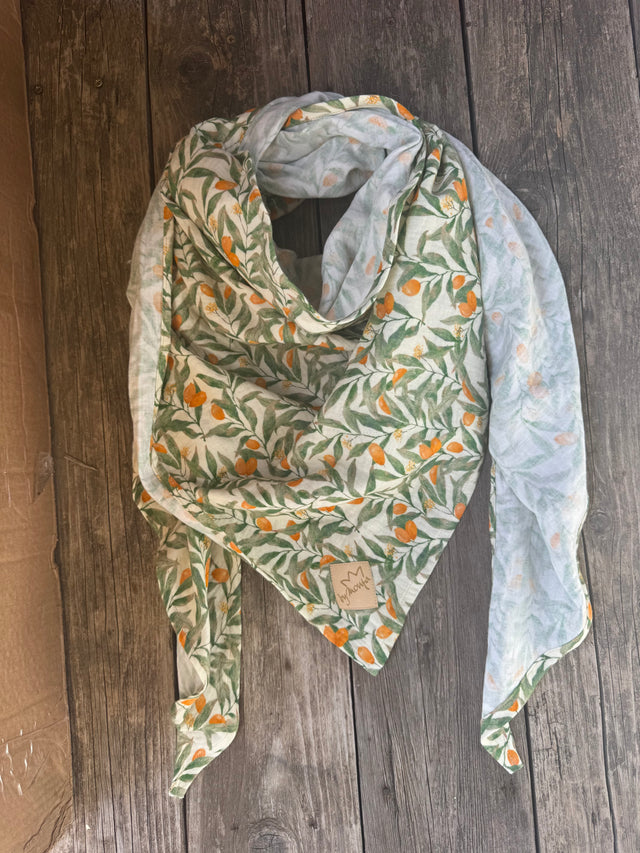 Dreieckstuch XL Musselin  Orangen