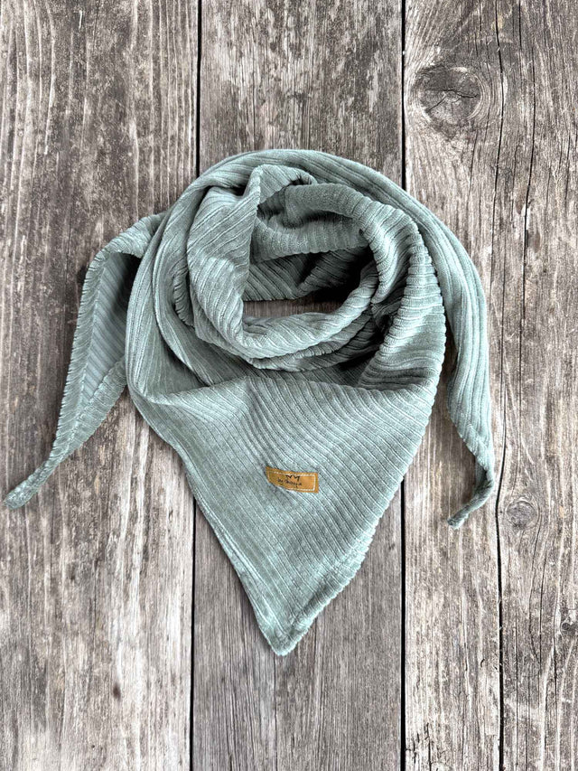 Dreieckstuch CORD dusty mint