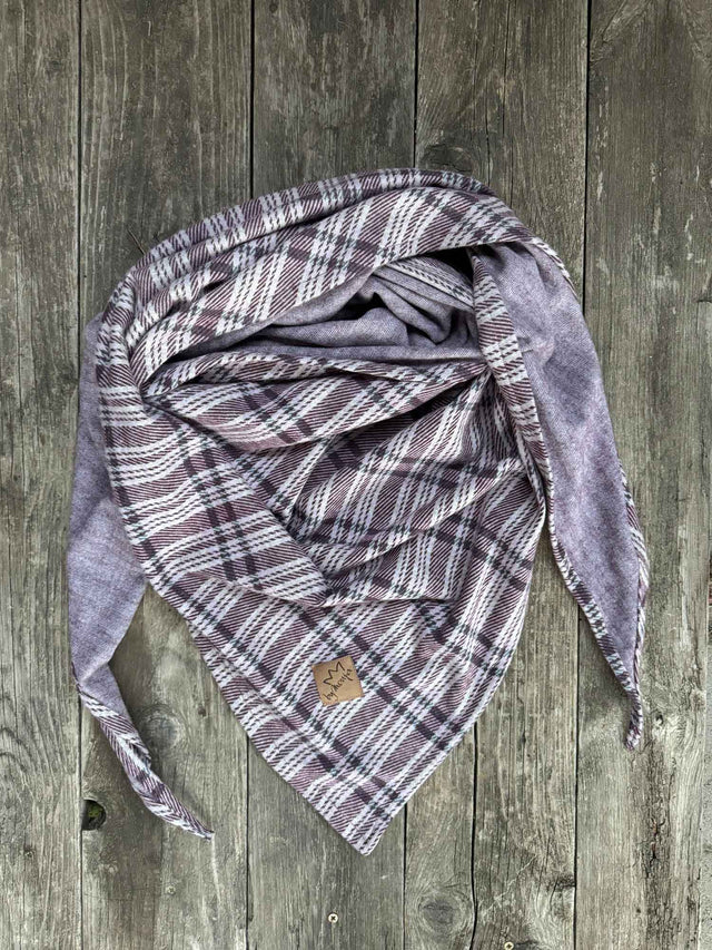 Dreieckstuch XL JACQUARD malve