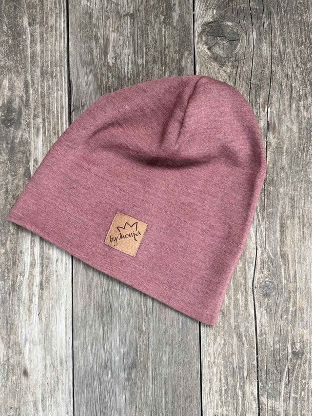 Beanie Mütze MERINO rosé tan für Erwachsene